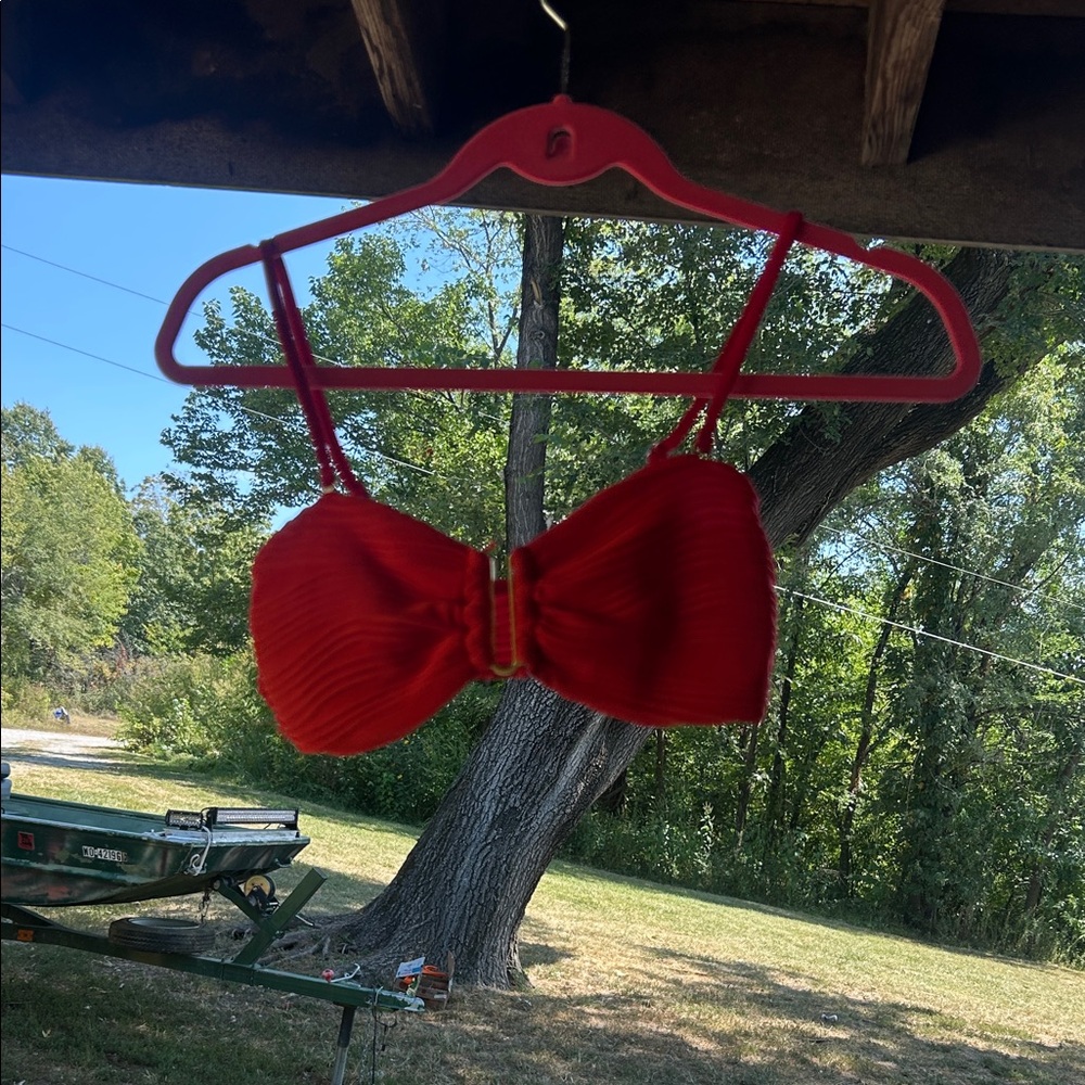 Red Women's Intimate Bow Top